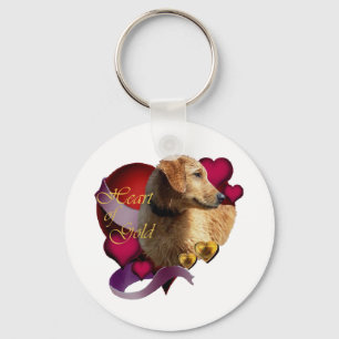 Porte-clés Golden Retriever Heart of Gold