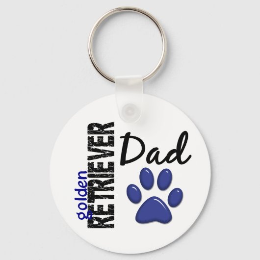 Porte-clés Golden Retriever Papa 2 (Recto)