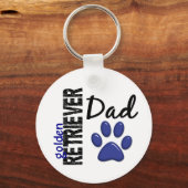 Porte-clés Golden Retriever Papa 2 (Recto)