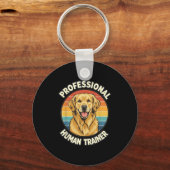 Porte-clés Golden Retriever Professional Human Trainer Funny (Recto)