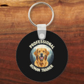 Porte-clés Golden Retriever Professional Human Trainer Funny (Recto)