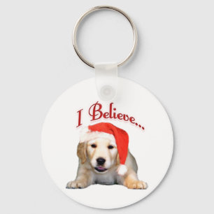 Porte-clés Golden Retriever Puppy Je crois
