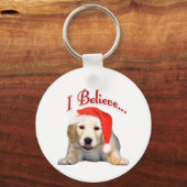 Porte-clés Golden Retriever Puppy Je crois (Verso)