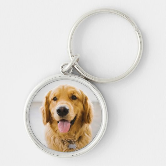 Porte-clés Golden Retriever souriant (Devant)