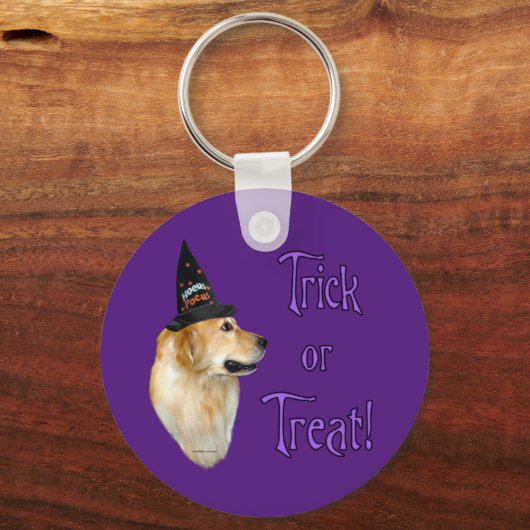 Porte-clés Golden Retriever Trick (Verso)