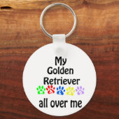 Porte-clés Golden Retriever Walks Design (Verso)