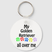 Porte-clés Golden Retriever Walks Design (Verso)