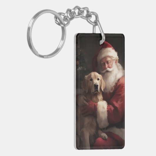 Porte-clés Golden Retriever with Santa Clause Christmas (Devant gauche)