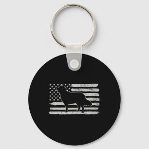 Porte-clés Golden Retrievers Chien Drapeau Usa 4 Juillet