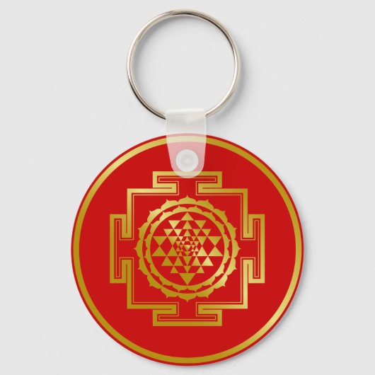 Porte-clés Golden Shree Yantra (Recto)
