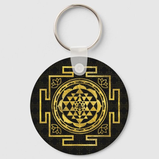 Porte-clés Golden Sri Yantra / Sri Chakra (Recto)