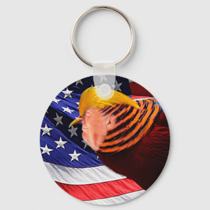 Porte-clés Golden Trump Bird USA Porte - clé du bouton du dra