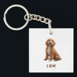 Porte-clés Goldendoodle animal de compagnie personnalisé<br><div class="desc">Porte - clé personnalisé pour animaux domestiques. Voici un Goldendoodle. Envoie-moi la couleur de ton endoodle doré et je ferai une plaque spécifique pour cette couleur. Je vous enverrai un lien pour cette couleur ou m'enverrai la race de chien. Les modifications doivent être apportées avant que le porte - clé...</div>