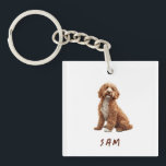 Porte-clés Goldendoodle animal de compagnie personnalisé<br><div class="desc">Porte - clé personnalisé pour animaux domestiques. Voici un Goldendoodle. Envoie-moi la couleur de ton endoodle doré et je ferai une plaque spécifique pour cette couleur. Je vous enverrai un lien pour cette couleur ou m'enverrai la race de chien. Les modifications doivent être apportées avant que le porte - clé...</div>