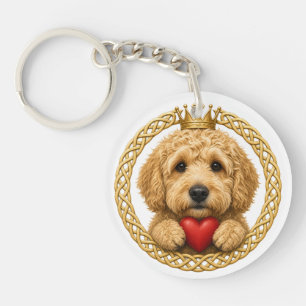 Porte-clés Goldendoodle Claddagh