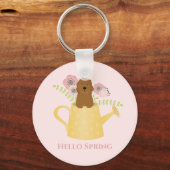 Porte-clés Goldendoodle Dans La Poubelle D'Arrosage (Recto)