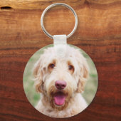 Porte-clés Goldendoodle souriant (Recto)