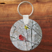Porte-clés Goldfinch Et Cardinal (Recto)
