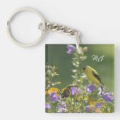 Porte-clés Goldfinch sur Harebell Flower (Devant)