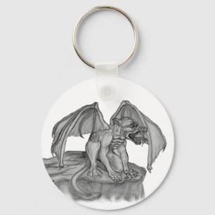 Porte-clés GOLEM - Gargoyle noir et blanc