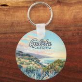 Porte-clés Goleta California Père Noël Barbara Isla Vista Vin (Verso)