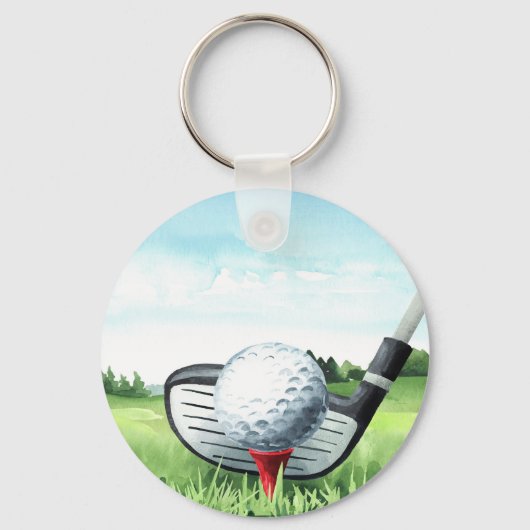 Porte-clés Golf Anniversaire Partie I Golfer (Recto)