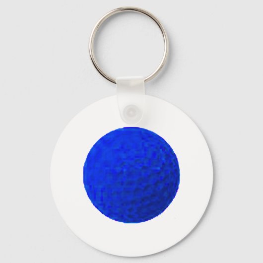 Porte-clés Golf Ball Blue Le MUSÉE Zazzle Cadeaux (Recto)