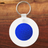 Porte-clés Golf Ball Blue Le MUSÉE Zazzle Cadeaux (Recto)
