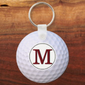 Porte-clés Golf Ball Monogramme Golfeur Sur Les Verts (Recto)