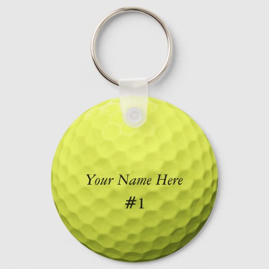 Porte-clés Golf Ball Porte - clé Customisez-le avec VOTRE NOM (Recto)