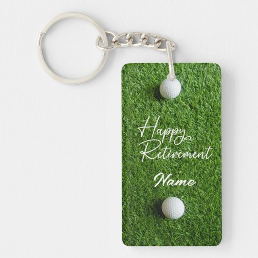 Porte-clés Golf Bonheur Retraite (Devant)