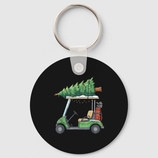 Porte-clés Golf Cart Christmas Tree Lights Funny For Men Wome (Recto)