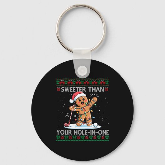 Porte-clés Golf Christmas Gingerbread Sweeter Than Your Hole- (Recto)