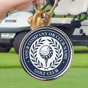 Porte-clés Golf Classique Nom Personnalisé Marine