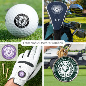 Porte-clés Golf Classique Nom Personnalisé Violet