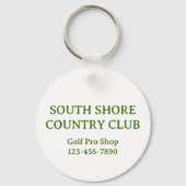 Porte-clés Golf Club Logo Custom Classic Golf Drapeau /Pro Sh (Verso)