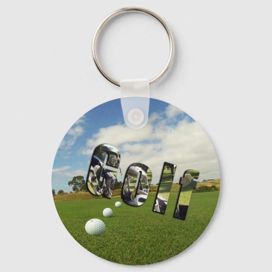 Porte-clés Golf Course And Logo, Key Ring (Recto)