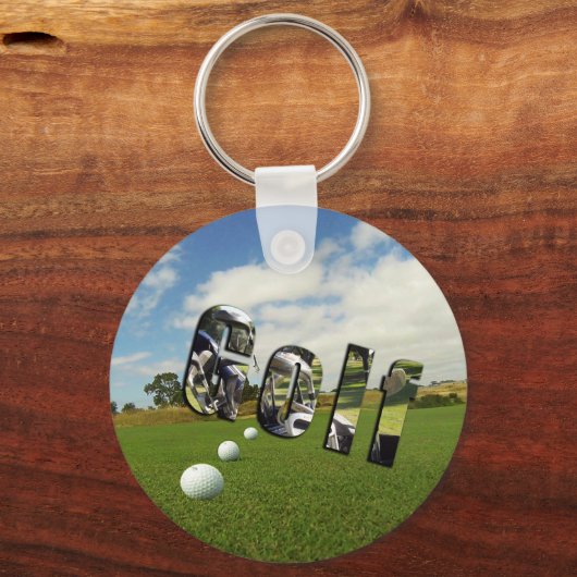Porte-clés Golf Course And Logo, Key Ring (Recto)