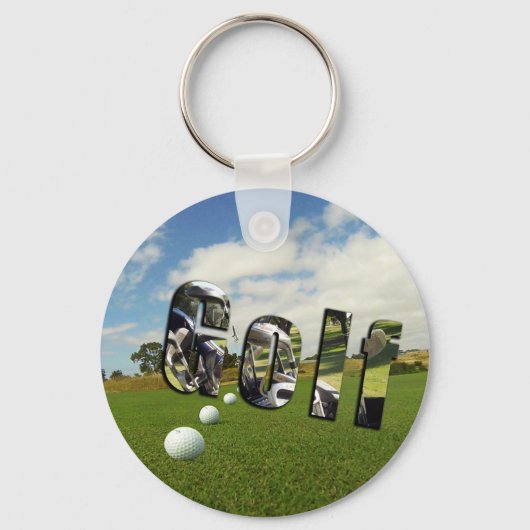 Porte-clés Golf Course And Logo, Key Ring (Verso)