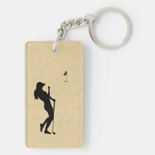Porte-clés Golf Dames Cuir Aspect (Dos)