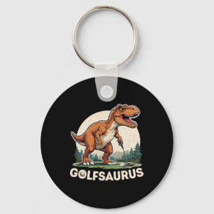 Porte-clés Golf Dinosaur Golfer T-rex Jouer Golf Dino Golfi