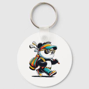 Porte-clés Golf Nouveauté Panda Golfing Hommes Femmes Enfants