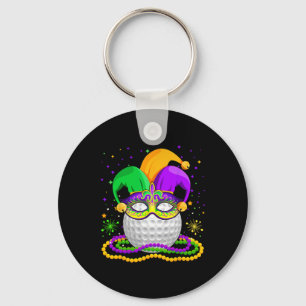 Porte-clés Golf Portant des perles masquées Casquette Jester