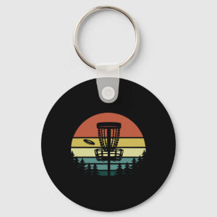 Porte-clés Golf sur disque Rétro Vintage Coucher de soleil _1