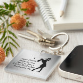 Porte-clés Golf Trou-dans-un la commémoration personnalisable (Devant Droit)