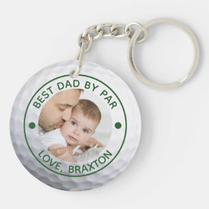 Porte-clés Golfer BEST DAD BY PAR PAR Photo Personnalisée