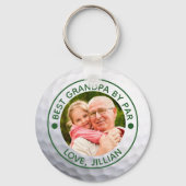 Porte-clés Golfer BEST GRANDPA BY PAR Photo Custom (Recto)