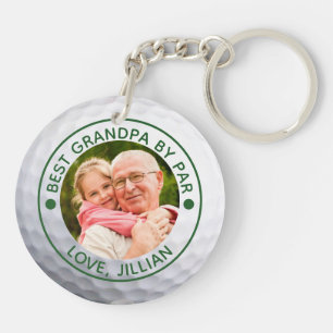 Porte-clés Golfer BEST GRANDPA PAR PAR Photo personnalisée