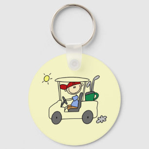 Porte-clés Golfer in Golf Cart