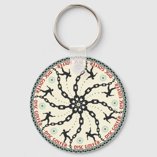 Porte-clés Golfeur de disque (Recto)